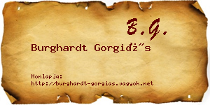 Burghardt Gorgiás névjegykártya