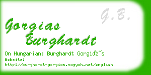 gorgias burghardt business card